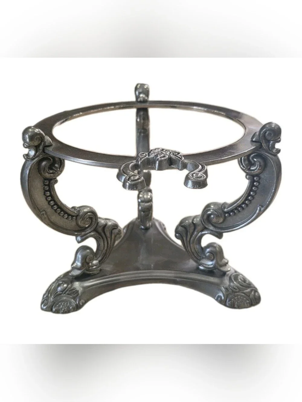 Vintage Godinger Shannon Silver Plated Ornate Ice Bucket Holder Stand